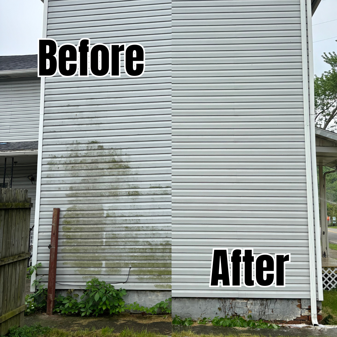 Driveway cleaning before/after